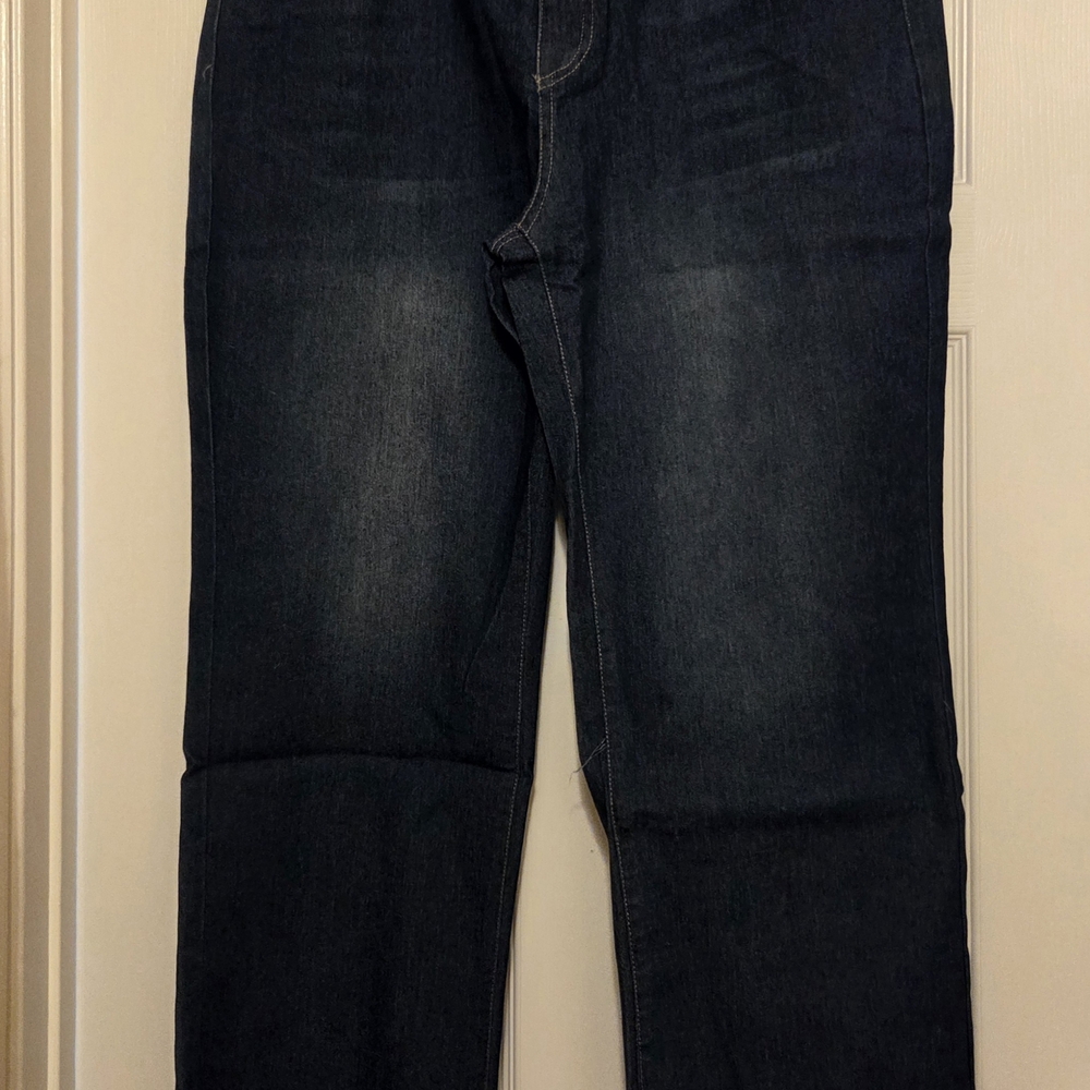 Women's Dark Indigo Straight Leg Jeans